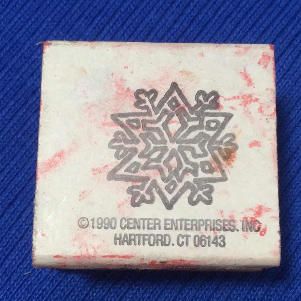 1990 Center Enterprises, Inc. “Snowflake” Wood Mount Rubber Stamp